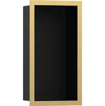 Hansgrohe XtraStoris Individual LEŠTĚNÝ VZHLED ZLATA Výklenek do stěny matná černá, s designovým rámem 300/150/100
