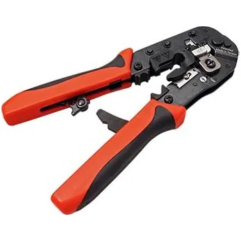 Krimpovací kleště Value Krimpovací kleště na konektory RJ s 8 pozicemi (RJ45), nastavitelná západka - 25.99.8794
