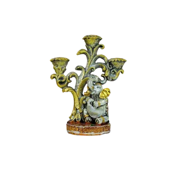 Zdobený svícen se slonem 18cm