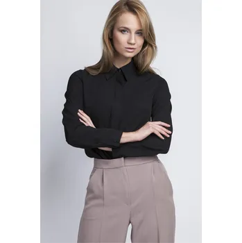 Klasická košile se zakrytou légou K101 Barva: Černá, Velikost: S