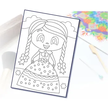 Radost v písku Šablona na pískování holčička v šatech Varianta: A4 (210 x 297 mm)