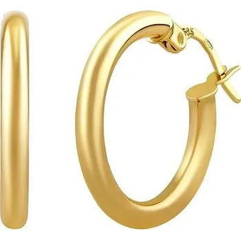 Náušnice Zlaté náušnice kruhy Demi ze žlutého zlata - 20 mm LFG0058EGY