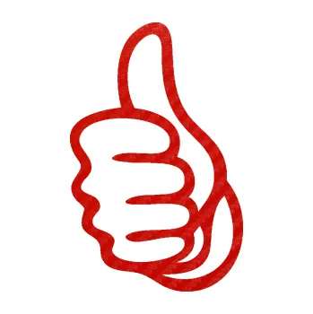 Samolepící dekorace Ruka 001 levá palec nahoru (53 - 3D karbon červený) SAMOLEPKA NA AUTO, NÁLEPKA, FÓLIE, POLEP, TUNING, VLASTNÍ TEXT, TISK, AUTOSAMOLEPKY.cz, POLEPY, OBRÁZEK, LOGO, 3D STICKERS