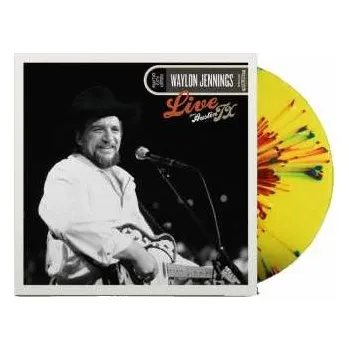Zahraniční hudba LP Waylon Jennings: Live From Austin TX '84 LTD | CLR 2023 Coloured Translucent Yellow With Red & Blue Splatter Vinyl Limited Edition