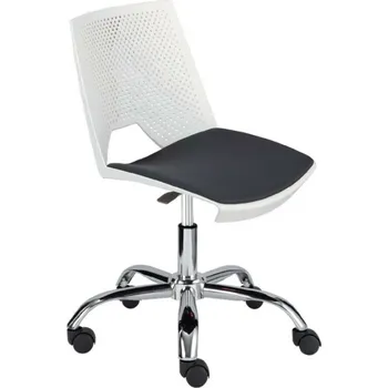 Alba Otočná plastová židle STRIKE s čalouněným sedákem