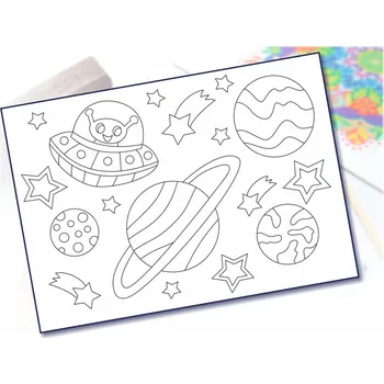 Radost v písku Šablona na pískování ufo Varianta: A5 (148 x 210 mm)