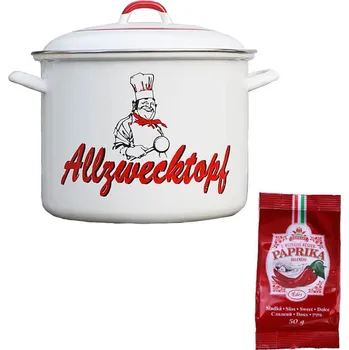 Hrnec Smaltovaný hrnec s poklicí 13 L kuchař + sladká paprika GURMÁN 50 g