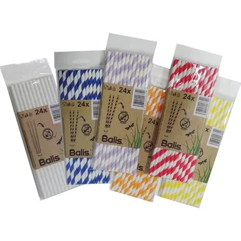 Jednorázové nádobí Brčko 20x0,5cm, 24ks, PAPÍR