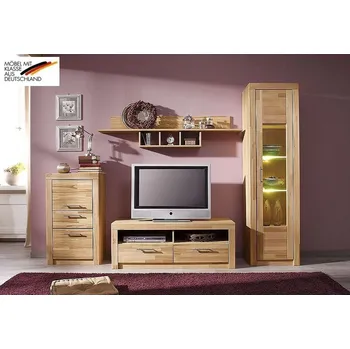 Obývací stěna Moderní obývací stěna z masivu STEFI - BUK STEFI4 | Doprava Zdarma