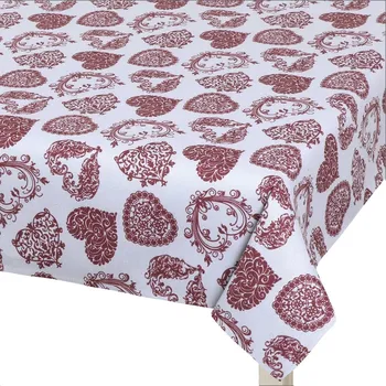 ubrus Bellatex Ubrus DITA Srdce krajkové, 100 x 100 cm, červená