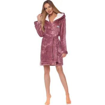 Dámský župan Dámský župan krátký s kapucí ROSE XL - vyrobeno v EU