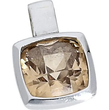 Přívěsek Goldstore Přívěsek bílé zlato zirkon champagne Váha: 1.46 g