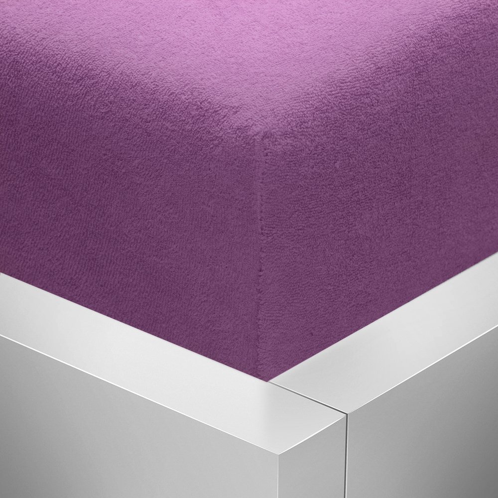 Froté napínací prostěradlo Stanex - fialové, 90 x 200