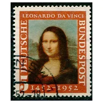 Poštovní známka (1952) MiNr. 148 - O - Německo - Leonardo da Vinci (1)