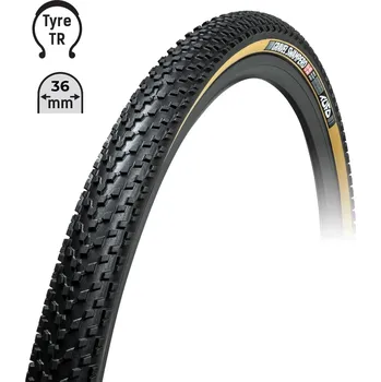 Plášť na kolo plášť TUFO Gravel SWAMPERO 700x36C, bezduš.črn/béž