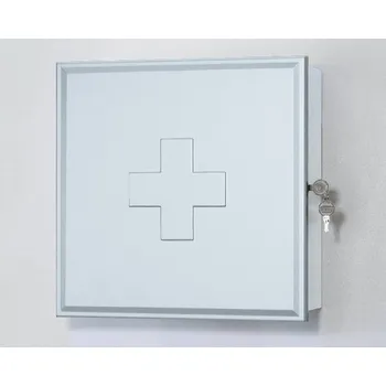 Koupelnový nábytek Jokey Plastik JOKEY Medibox lékárnička bílá/stříbrná MDF 212431000-0132