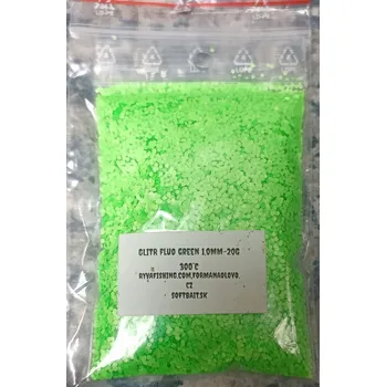 RYVALURES-GLITTER DO GUMOVÝCH NÁSTRAH UV GREEN 20G-1,0MM