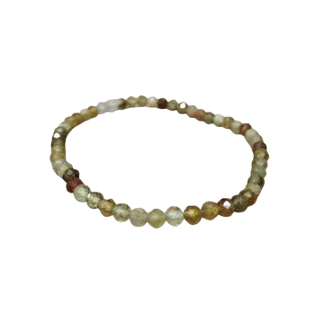 Náramek Granát zelený fazetovaný - 4mm