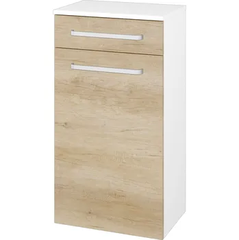 Koupelnový nábytek Dřevojas Nízká skříňka DOS SNDZ 50 - N01 Bílá lesk / Úchytka T01 / D15 Nebraska / Levé