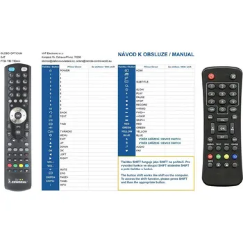Dálkový ovladač General OPTICUM FT6P - náhradní dálkový ovladač
