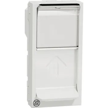 Elektrická zásuvka deska centrální RJ45 Keystone 1M, Bílá Antibakteriální Unica NU946020