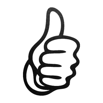 Samolepící dekorace SAMOLEPKA Ruka 001 pravá palec nahoru (63 - škrábaný kov černý) NA AUTO, NÁLEPKA, FÓLIE, POLEP, TUNING, VLASTNÍ TEXT, TISK, AUTOSAMOLEPKY.cz, POLEPY, OBRÁZEK, LOGO, SAMOLEPKY