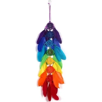 Lapač snů Velký duhový lapač snů - magická ochrana a dekorace