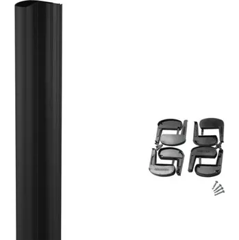 brána LOCINOX N LINE MAG 3000 C - dorazová lišta pro skrytou montáž přídržných elektromagnetů, pro křídlové branky, černá