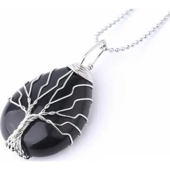 Náhrdelník Onyx drátovaný strom - náhrdelník