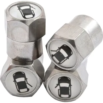 Tuning Souprava kovových čepiček na šrouby s označením pozice kola 4 ks