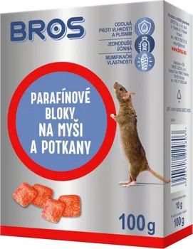 Hubení hlodavce BROS Parafínové bloky na myši a potkany
