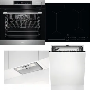Set domácích spotřebičů AEG BSK792380M + AEG Mastery Bridge IKE64441IB + AEG DGB3523S + AEG FSK73607Z