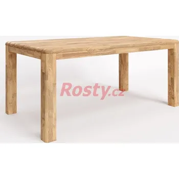 Jídelní stůl BMB STŮL RUBION S LUBEM OBLÉ ROHY BUK PRŮBĚŽNÝ 100 x 200 cm