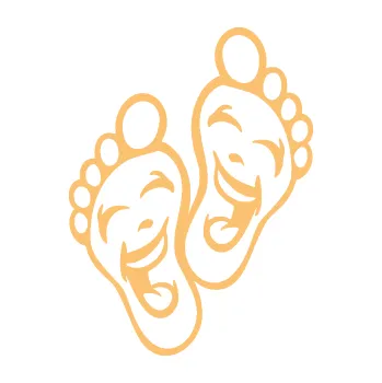 Samolepící dekorace Nožičky 001 levá s úsměvem (08 - béžová) SAMOLEPKA NA AUTO, NÁLEPKA, FÓLIE, POLEP, TUNING, VLASTNÍ TEXT, TISK, AUTOSAMOLEPKY.cz, POLEPY, OBRÁZEK, LOGO, 3D STICKERS