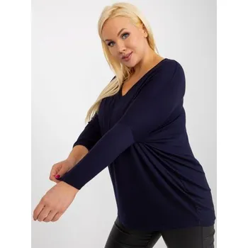 Dámská halenka Dámská halenka z viskózy plus size ADA námořnicky modrá