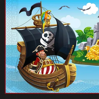 Papírový ubrousek PROCOS Papírové ubrousky Piráti 33x33cm 20ks