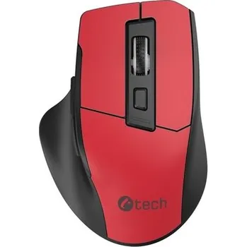 Myš C-TECH myš Ergo WLM-05, 1600DPI, 6 tlačítek, USB nano receiver, červená