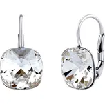 Stříbrné náušnice se Swarovski® Crystals square 10 mm
