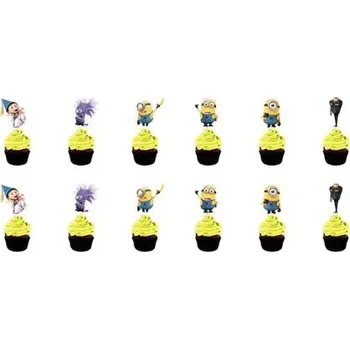 Narozeninová party dekorace s motivem Mimoni Varianta: malé dortové vložky - 24 ks