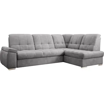 Sedací souprava Rokládací rohová sedačka SANDORA světle šedá