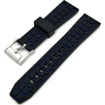 Řemínek na hodinky Deveroux Silikonový řemínek JD051 - Černý DEV0178 - 22mm Barva - černá