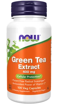 Přírodní produkt Now Foods Green Tea Extract 400 mg + vitamín C 100 cps.