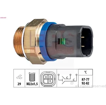 Klimatizace automobilu Teplotní spínač, větrák chladiče EPS 1.850.647