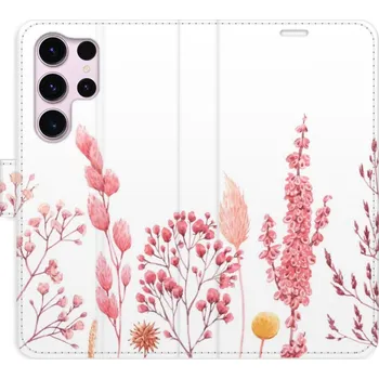 Pouzdro na mobilní telefon Flipové pouzdro iSaprio - Pink Flowers 03 - Samsung Galaxy S23 Ultra