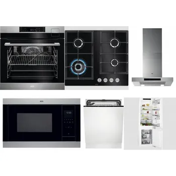 Set domácích spotřebičů AEG BSK792380M + AEG Mastery SpeedBurner HKB64420NB + AEG Mastery DBB5660HM + AEG Mastery MSB2547D-M + AEG FSK73607Z + AEG Mastery FlexiShelf SCE818D3LC