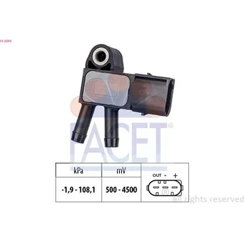 Čidlo automobilu Senzor, tlak výfukového plynu FACET 10.3294