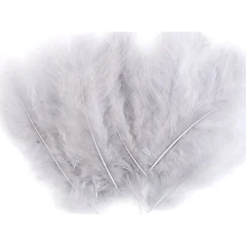 Pštrosí peří barvené - světle šedá