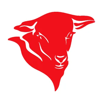 Samolepící dekorace SAMOLEPKA Ovce 001 pravá hlava (10 - červená) NA AUTO, NÁLEPKA, FÓLIE, POLEP, TUNING, VLASTNÍ TEXT, TISK, AUTOSAMOLEPKY.cz, POLEPY, OBRÁZEK, LOGO, SAMOLEPKY