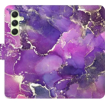 Pouzdro na mobilní telefon Flipové pouzdro iSaprio - Purple Marble - Samsung Galaxy A54 5G