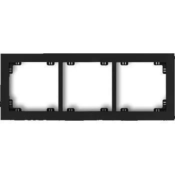 vypínač Rámeček trojnásobný, černý mat, DECO Karlik